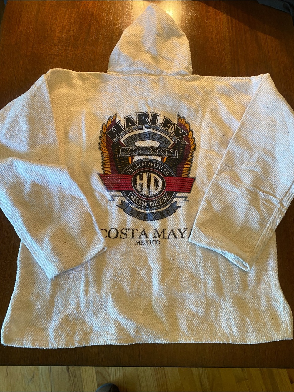 Vintage Harley Davidson Costa Maya Mexico Mens Large Baja Hoodie Sweatshirt EUC